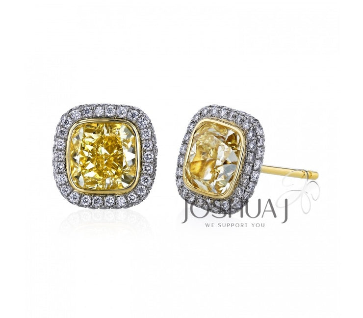 Yellow Diamond Earrings