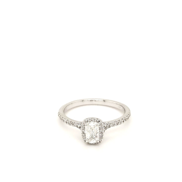 Diamond Halo Engagement Ring - 3/4 Ct