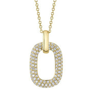 Shy Creation - Open Oval Diamond Pendant