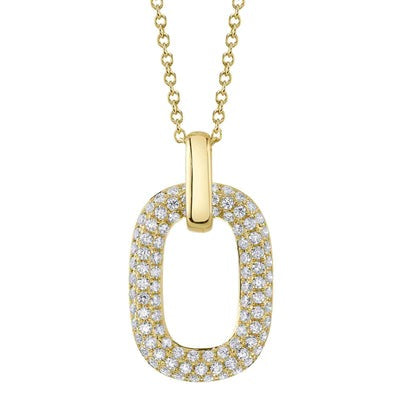 Shy Creation - Open Oval Diamond Pendant