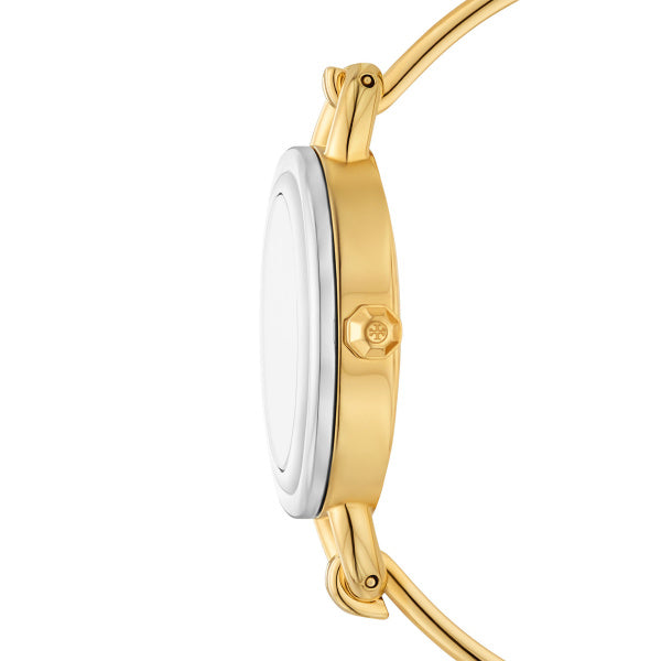 Tory Burch - Miller Bangle Watch Gold Tone With Interchangeable Top Rings
