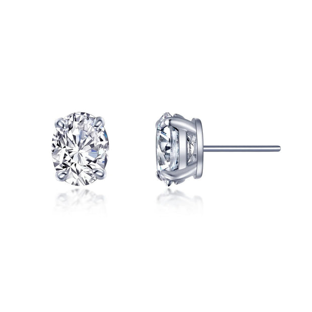 LAFONN - OVAL SIMULATED DIAMOND STUD EARRINGS