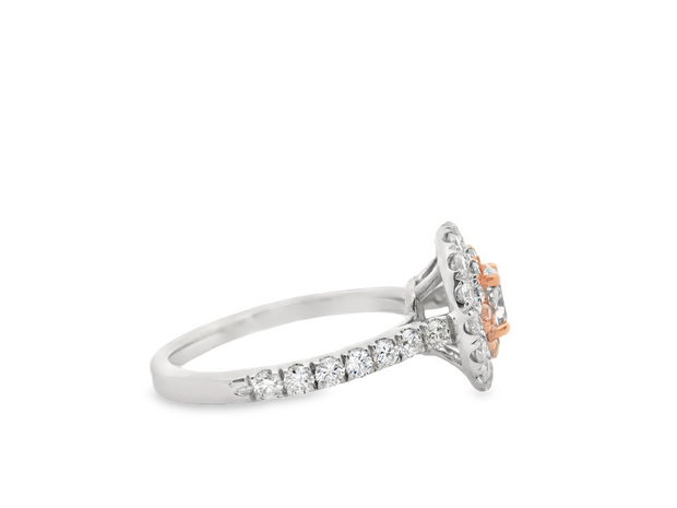 Pink & White Diamond Ring
