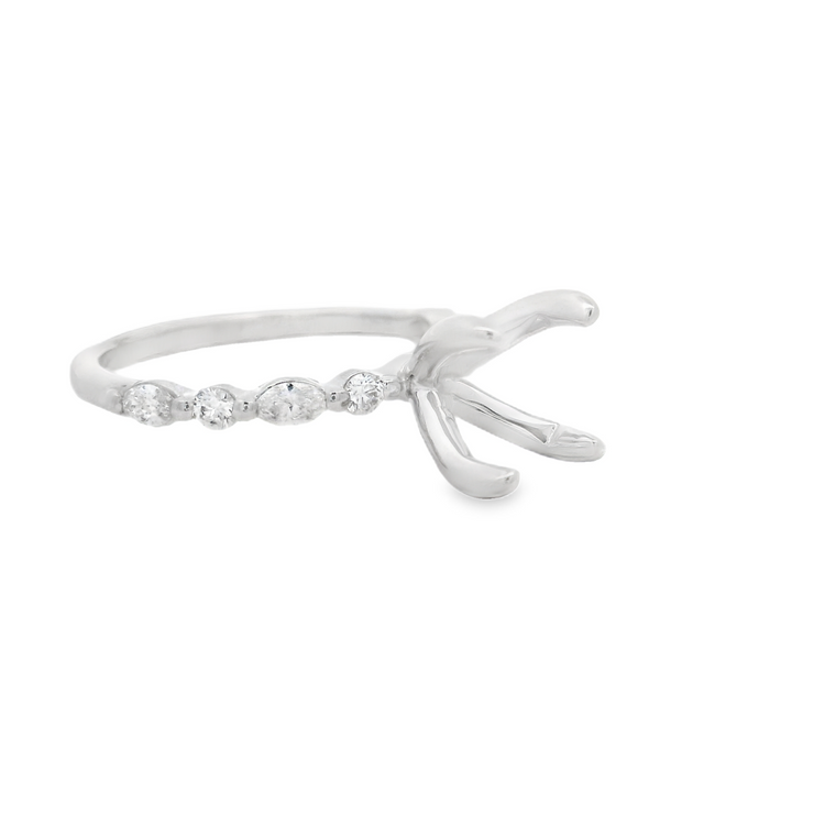 Alternating Shapes Diamond Engagement Ring Setting - 1/3 Ct