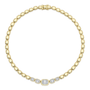 Shy Creation - 1.15Ct Diamond Baguette Necklace