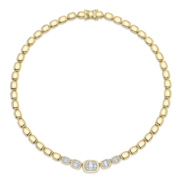 Shy Creation - 1.15Ct Diamond Baguette Necklace