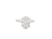 Hidden Halo Diamond Engagement Ring – 3 Ct Oval Center