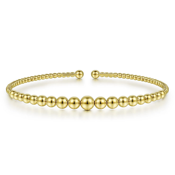 GABRIEL & CO - 14K Yellow Gold Bujukan Open Bangle