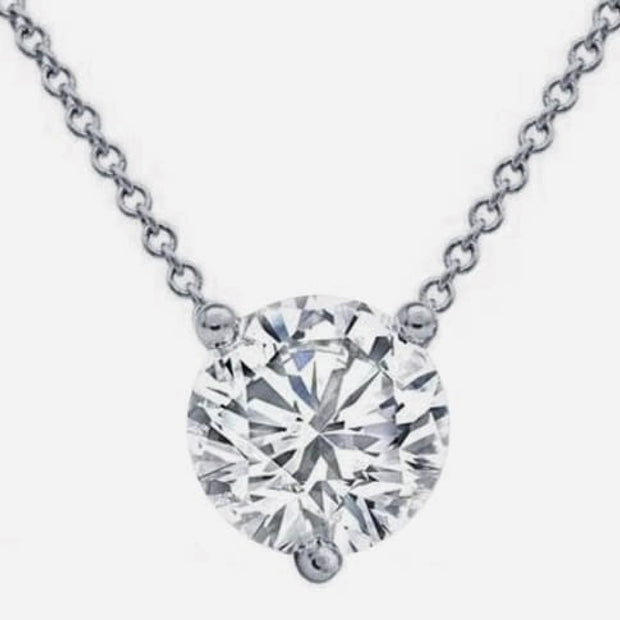 Diamond Solitaire Pendant - 1 1/2 Ct