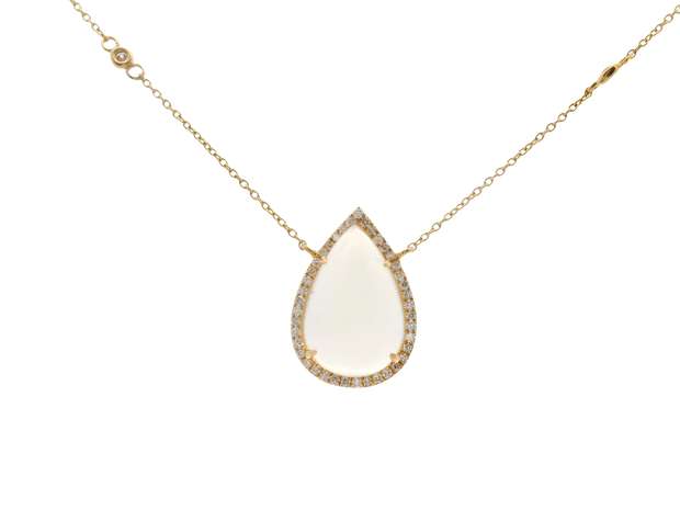 Moonstone & Diamond Pendant