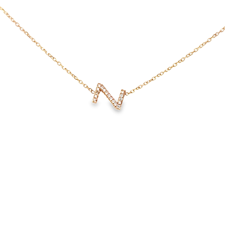 PAVE DIAMOND "Z" INITIAL PENDANT