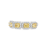 Yellow & White Diamond Band - 1 Ct