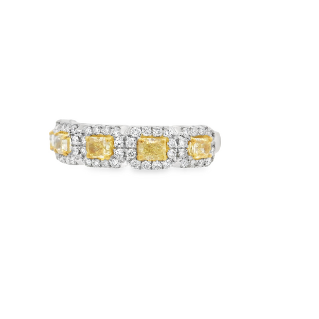 Yellow & White Diamond Band - 1 Ct