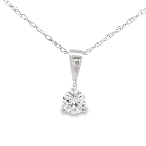 Diamond Solitaire Pendant - 1/4 Ct