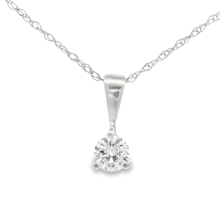 Diamond Solitaire Pendant - 1/4 Ct
