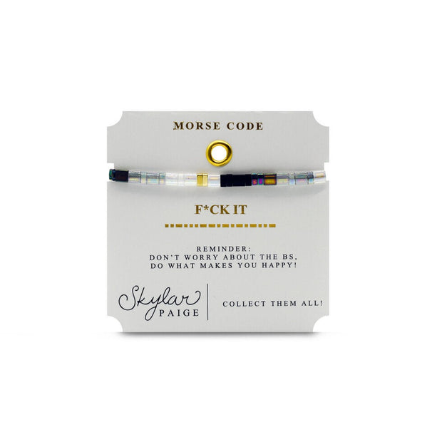 Skylar Paige - Morse Code Bead Pattern: F*CK IT