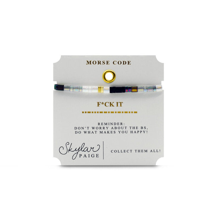Skylar Paige - Morse Code Bead Pattern: F*CK IT