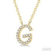 ASHI - 'G' DIAMOND INITIAL PENDANT