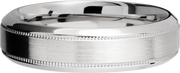 Cobalt chrome 6mm high-beveled band with reverse milgrain detail