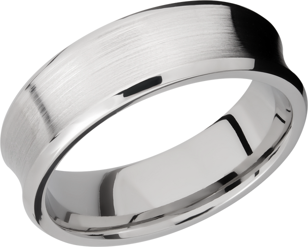 Cobalt chrome 7mm concave beveled band