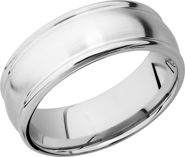 Cobalt Chrome 8mm domed band with rounded edges