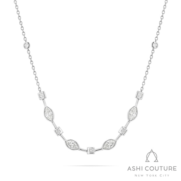 Couture Multishape Diamond Smile Necklace