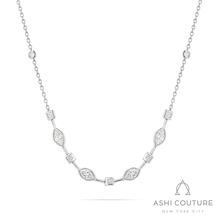 Couture Multishape Diamond Smile Necklace