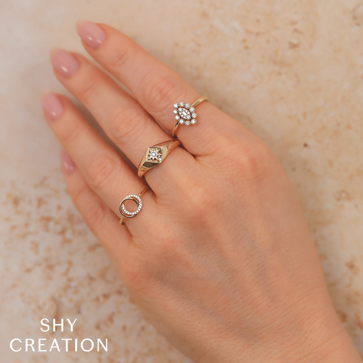 Shy Creation - Interlocking Circles Diamond Ring