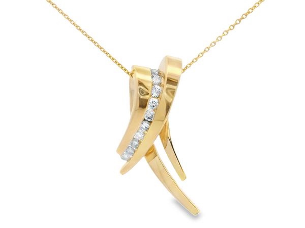 Diamond Swoop Slider Pendant