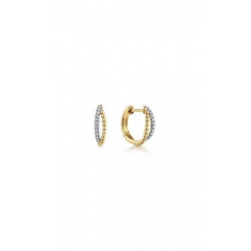 Gabriel & Co - Criss Cross Diamond Hoop Earrings