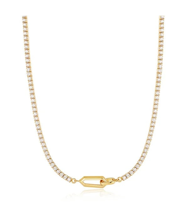 ANIA HAIE - SPARKLE CHAIN INTERLOCK NECKLACE