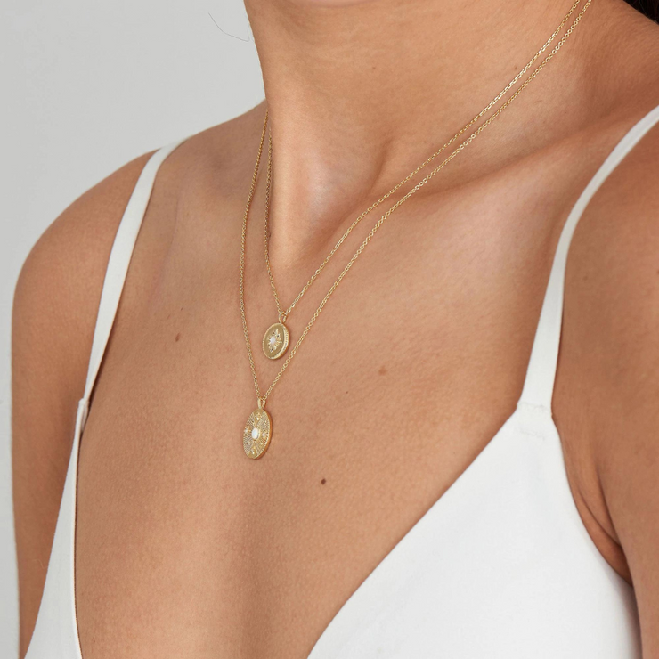 ANIA HAIE - MOTHER OF PEARL SUN NECKLACE