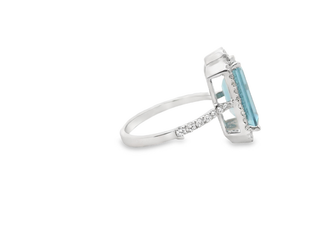 London Blue Topaz & Diamond Ring
