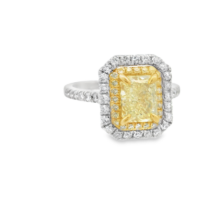 Yellow Diamond Ring - 1 1/2 Carat