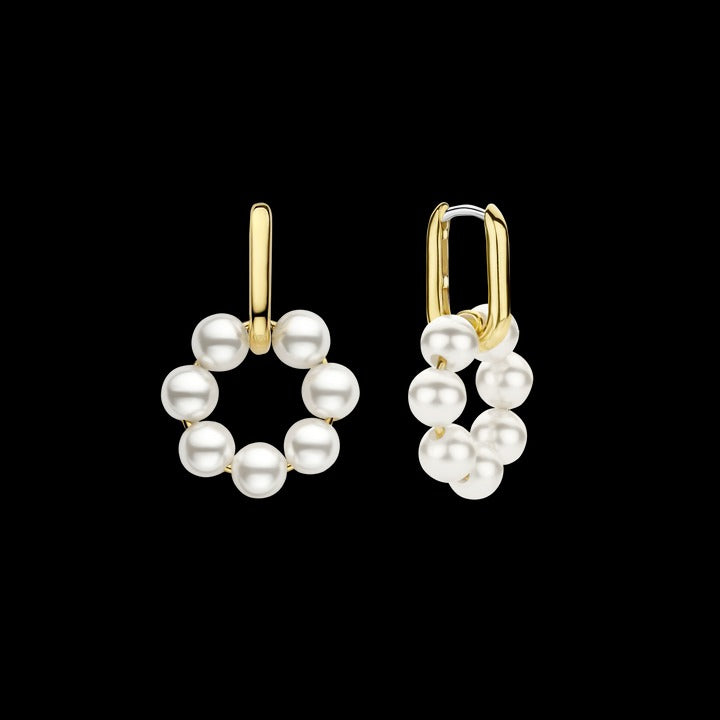 TI SENTO – PEARL HOOP EARRINGS