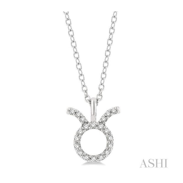 ASHI - DIAMOND ASTROLOGICAL SIGN PENDANT - TAURUS