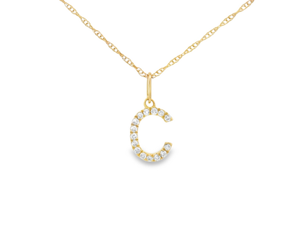 DIAMOND INITIAL 'C' PENDANT