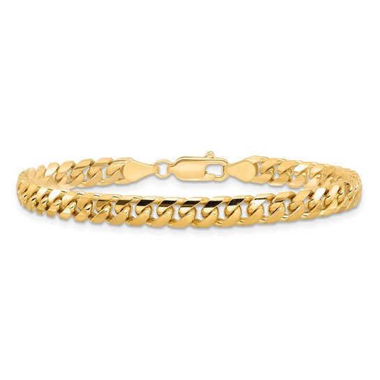 YELLOW GOLD CUBAN BRACELET 8"