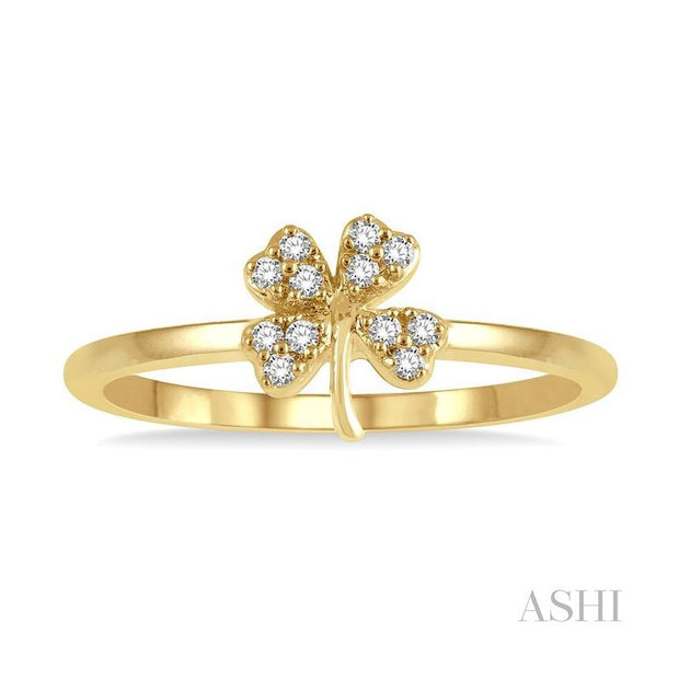 ASHI - DIAMOND CLOVER RING