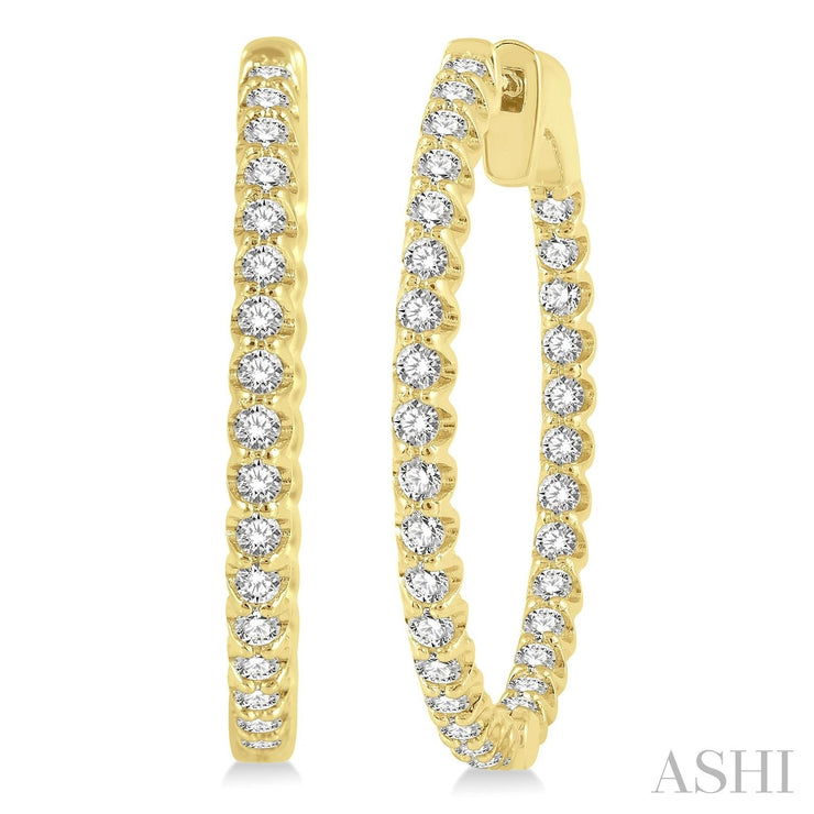 ASHI – DIAMOND IN & OUT HOOP EARRINGS