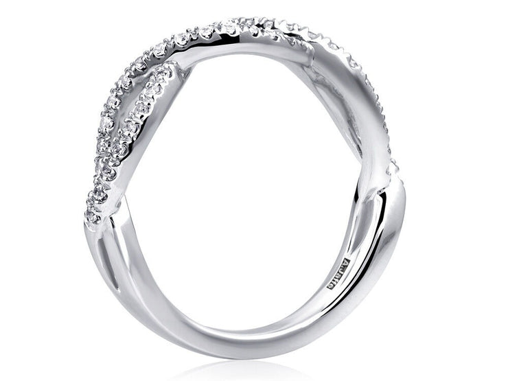 A Jaffe - Twisted Diamond Wedding Band - 1/4 Ct