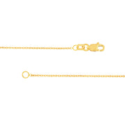 YELLOW GOLD OPEN DIAMOND-CUT CABLE CHAIN 20"