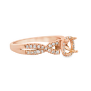 Twist Shank Diamond Engagement Ring Setting