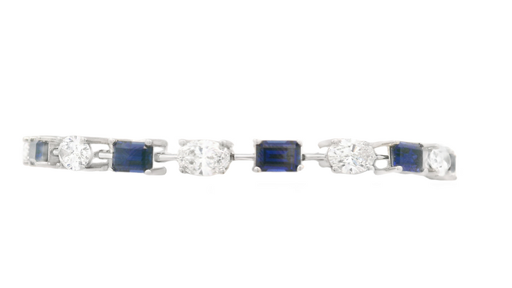 Sapphire & Diamond Tennis Bracelet
