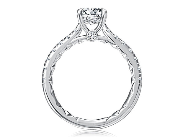 A Jaffe - Hidden Halo & Peek A Boo Diamond Engagement Ring