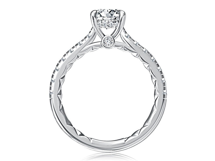 A Jaffe - Hidden Halo & Peek A Boo Diamond Engagement Ring