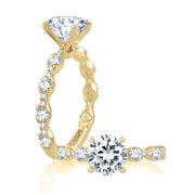A Jaffe - Bubble Shank Diamond Engagement Ring Setting