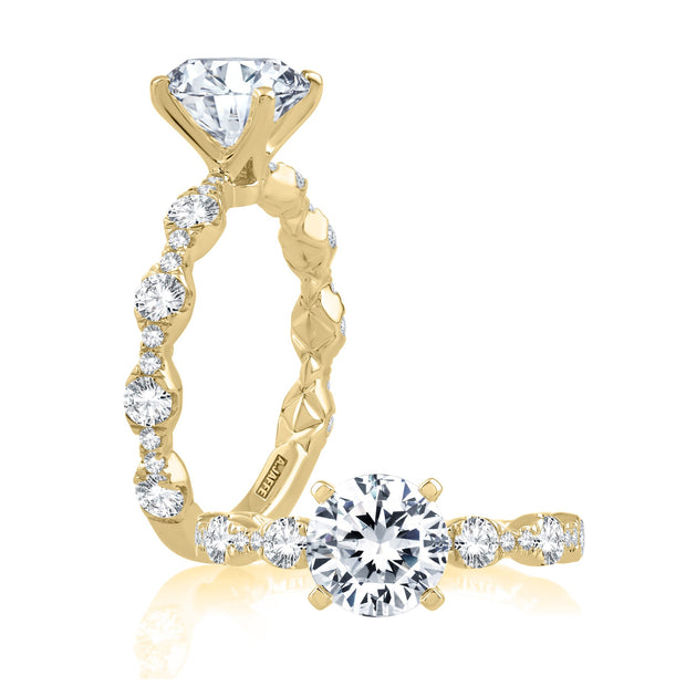 A Jaffe - Bubble Shank Diamond Engagement Ring Setting
