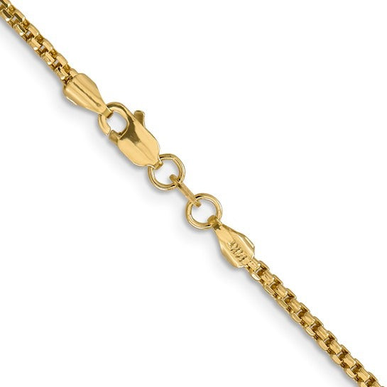 YELLOW GOLD ROUND BOX CHAIN 18"