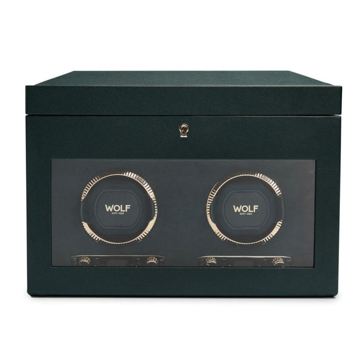 WOLF - British Racing Double Watch Winder With Storage